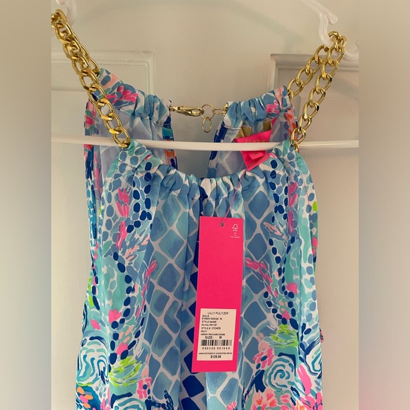 NWT Lilly Pulitzer Isa Halter Top Multi Hidden Treasure Engine Size M - Picture 4 of 6